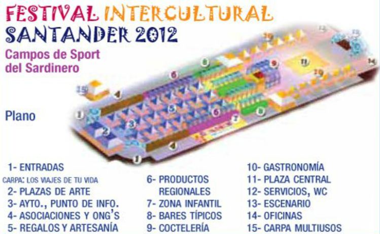 Mapa del recinto de la Feria de las Naciones de Santander 2012