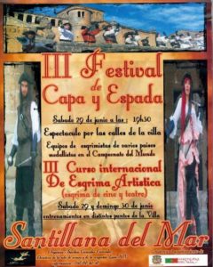 Cartel a Capa y Espada. Santillana del Mar