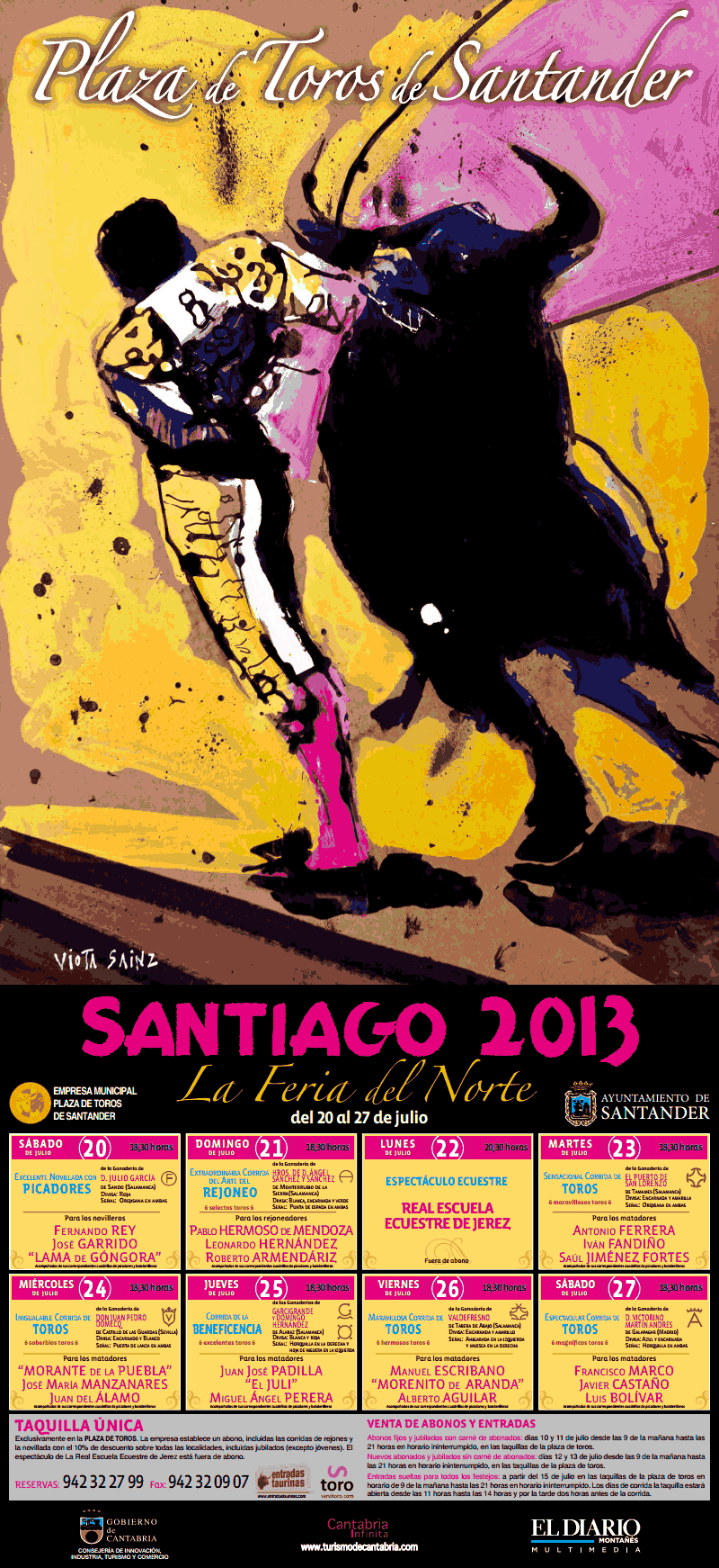 Cartel de la Feria de Santiago Santander 2013