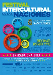 Cartel Festival de las Naciones Santander 2017.