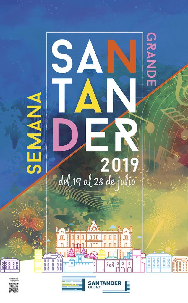 Cartel Semana Grande Santander 2019.